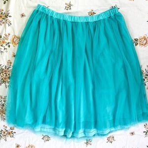 Bright blue tulle plus size skirt size 4x
